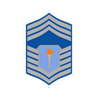 USAFJROTC CMS (United States) (Military Rank) STICKER Vinyl Kiss-Cut Decal 2 Inch White - The Sticker Space