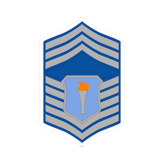 USAFJROTC CMS (United States) (Military Rank) STICKER Vinyl Kiss-Cut Decal 2 Inch White - The Sticker Space