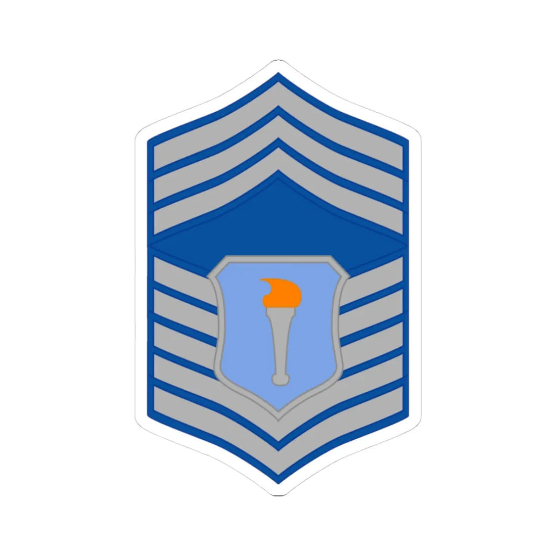 USAFJROTC CMS (United States) (Military Rank) STICKER Vinyl Kiss-Cut Decal 3 Inch White - The Sticker Space