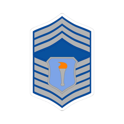 USAFJROTC CMS (United States) (Military Rank) STICKER Vinyl Kiss-Cut Decal 3 Inch White - The Sticker Space