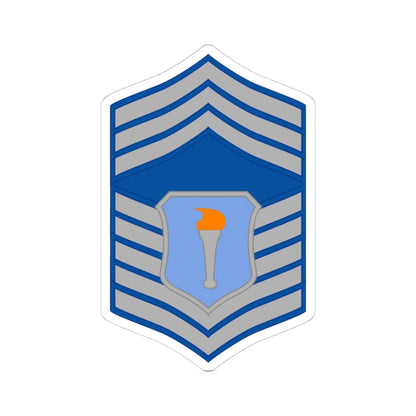 USAFJROTC CMS (United States) (Military Rank) STICKER Vinyl Kiss-Cut Decal 4 Inch White - The Sticker Space