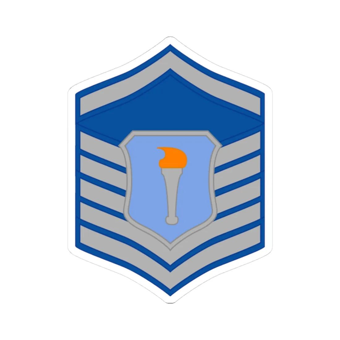 USAFJROTC MST (United States) (Military Rank) STICKER Vinyl Kiss-Cut Decal 3 Inch White - The Sticker Space