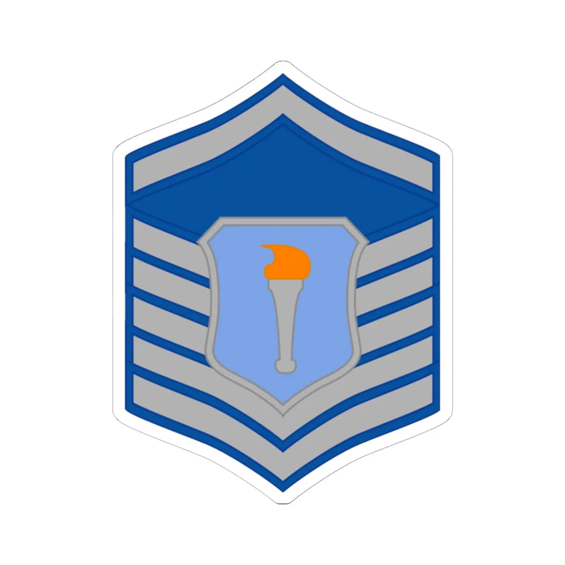 USAFJROTC MST (United States) (Military Rank) STICKER Vinyl Kiss-Cut Decal 6 Inch White - The Sticker Space