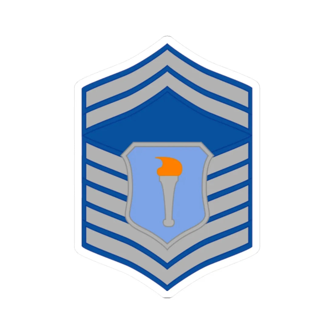 USAFJROTC SMS (United States) (Military Rank) STICKER Vinyl Kiss-Cut Decal 2 Inch White - The Sticker Space