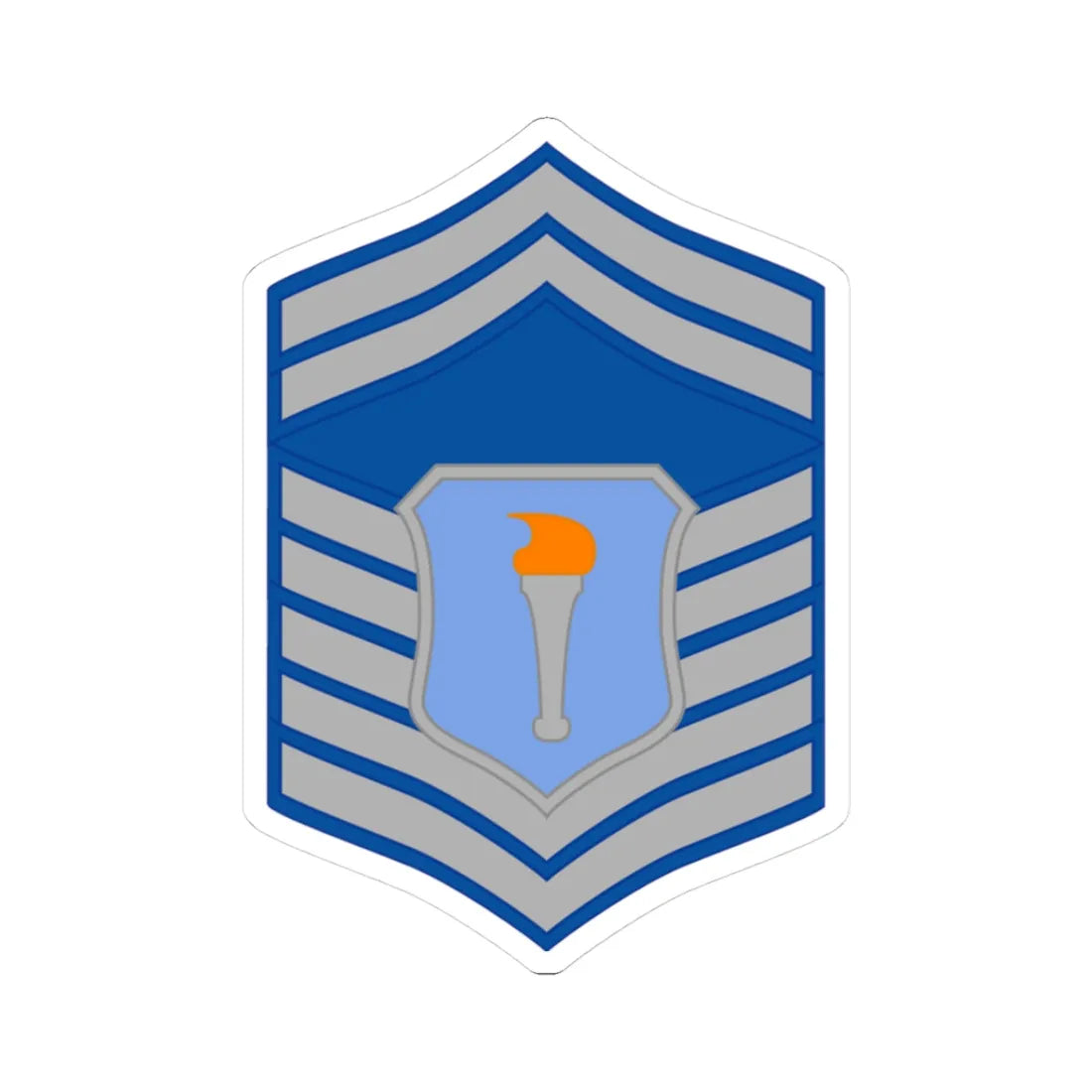 USAFJROTC SMS (United States) (Military Rank) STICKER Vinyl Kiss-Cut Decal 3 Inch White - The Sticker Space