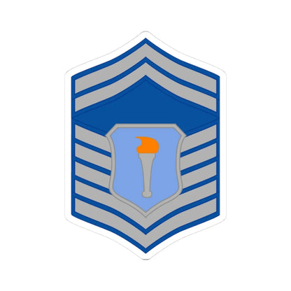 USAFJROTC SMS (United States) (Military Rank) STICKER Vinyl Kiss-Cut Decal 3 Inch White - The Sticker Space