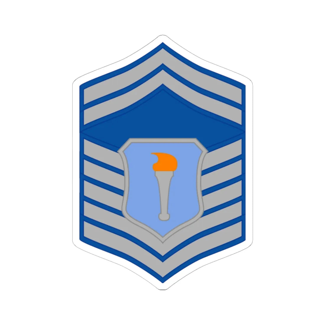 USAFJROTC SMS (United States) (Military Rank) STICKER Vinyl Kiss-Cut Decal 6 Inch White - The Sticker Space