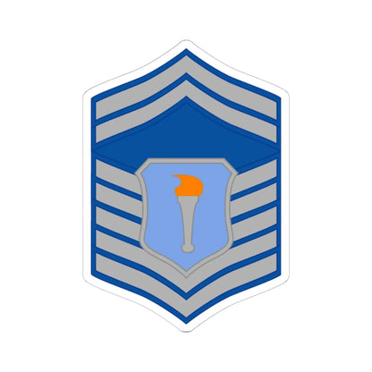 USAFJROTC SMS (United States) (Military Rank) STICKER Vinyl Kiss-Cut Decal 6 Inch White - The Sticker Space