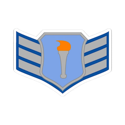 USAFJROTC SRA (United States) (Military Rank) STICKER Vinyl Kiss-Cut Decal 3 Inch White - The Sticker Space