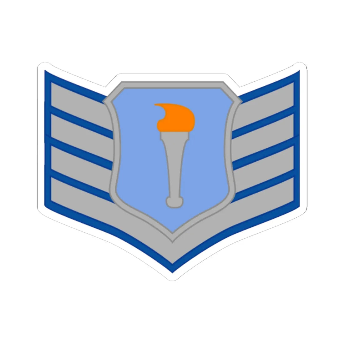 USAFJROTC SST (United States) (Military Rank) STICKER Vinyl Kiss-Cut Decal 4 Inch White - The Sticker Space