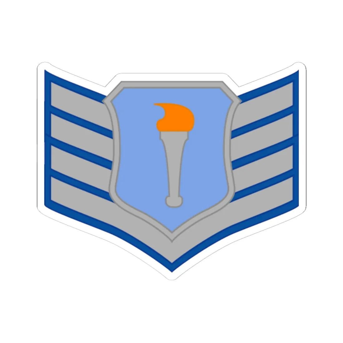 USAFJROTC SST (United States) (Military Rank) STICKER Vinyl Kiss-Cut Decal 6 Inch White - The Sticker Space