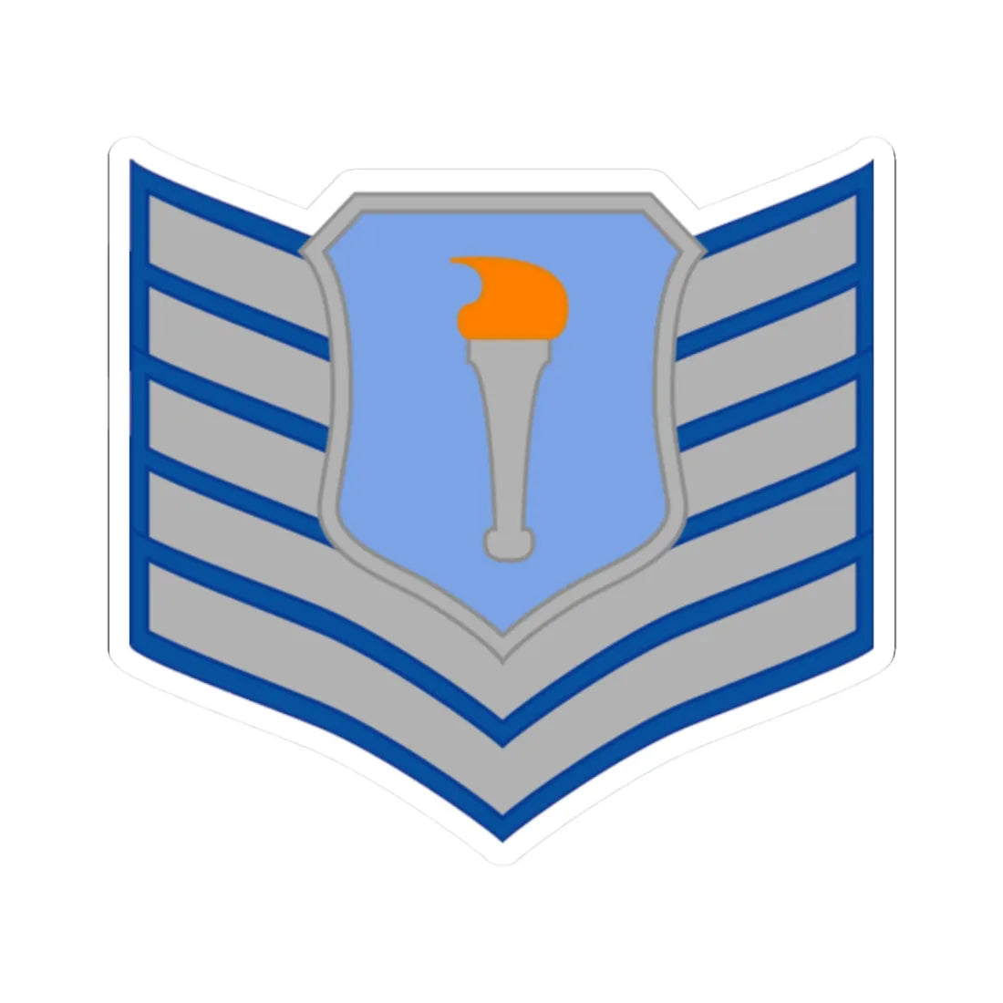 USAFJROTC TST (United States) (Military Rank) STICKER Vinyl Kiss-Cut Decal 2 Inch White - The Sticker Space