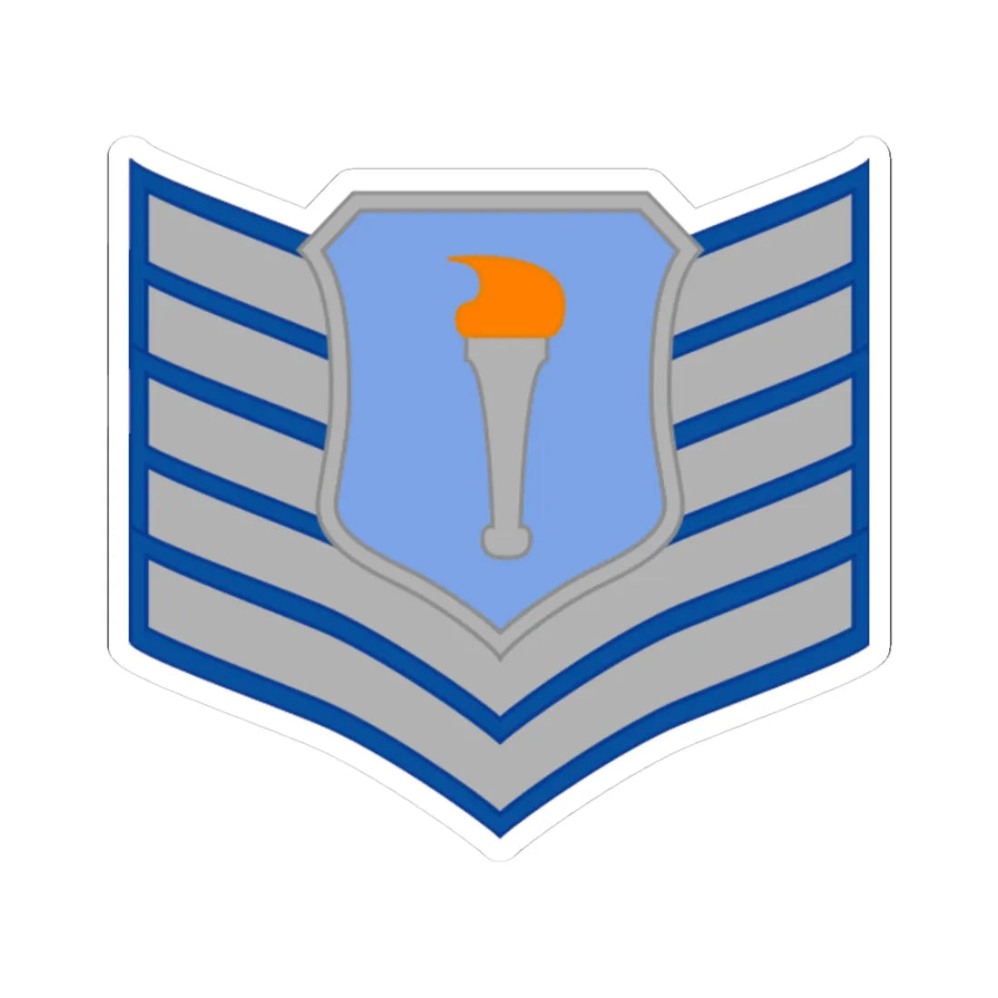 USAFJROTC TST (United States) (Military Rank) STICKER Vinyl Kiss-Cut Decal 3 Inch White - The Sticker Space