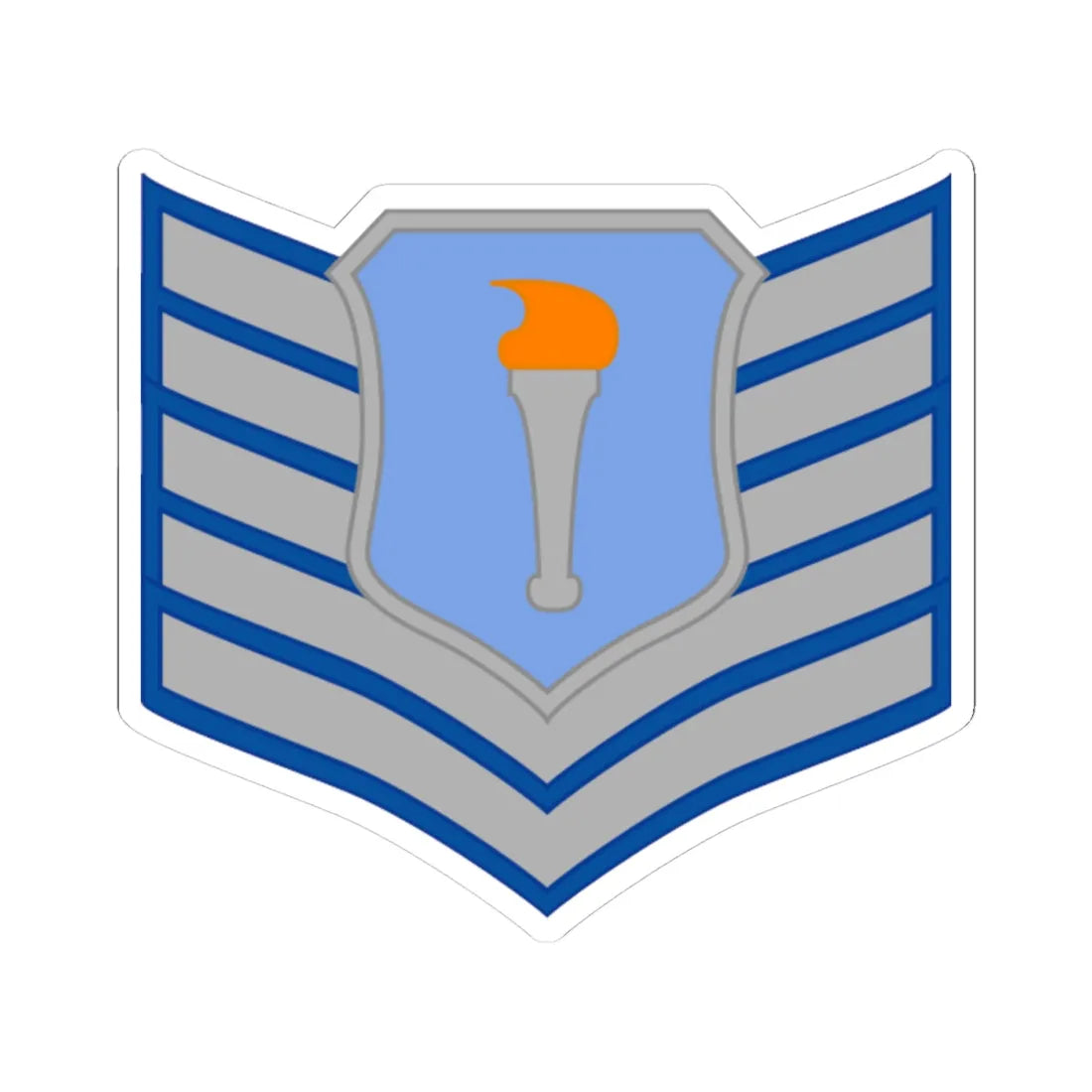 USAFJROTC TST (United States) (Military Rank) STICKER Vinyl Kiss-Cut Decal 4 Inch White - The Sticker Space