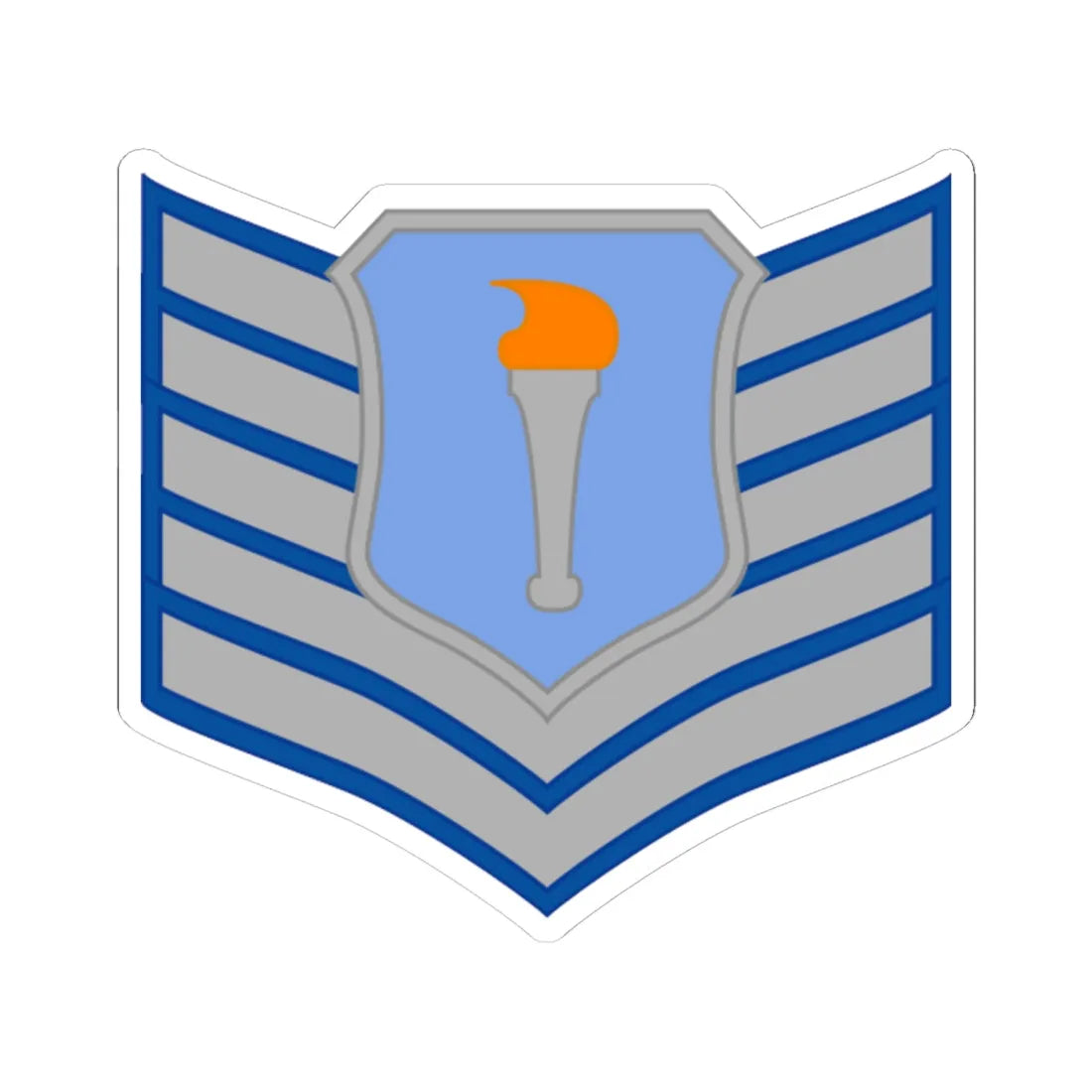 USAFJROTC TST (United States) (Military Rank) STICKER Vinyl Kiss-Cut Decal 6 Inch White - The Sticker Space