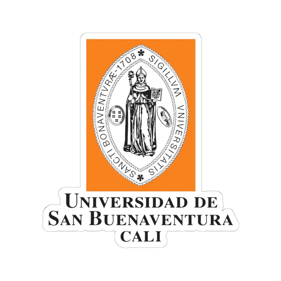 USB Cali Logo (Colombia) (Coat of Arms) STICKER Vinyl Kiss-Cut Decal 6 Inch White - The Sticker Space