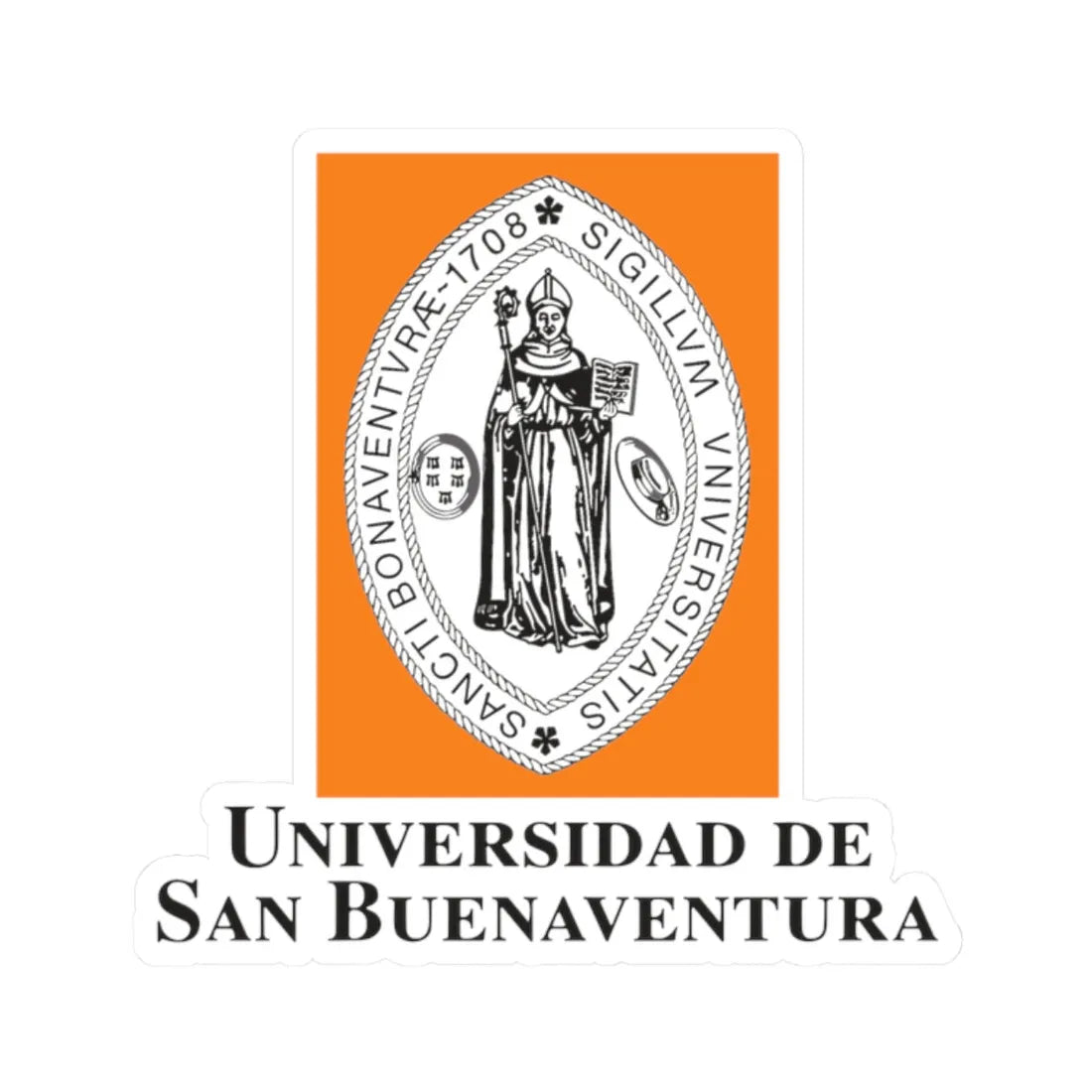 USB Logo (Colombia) (Coat of Arms) STICKER Vinyl Kiss-Cut Decal 2 Inch White - The Sticker Space