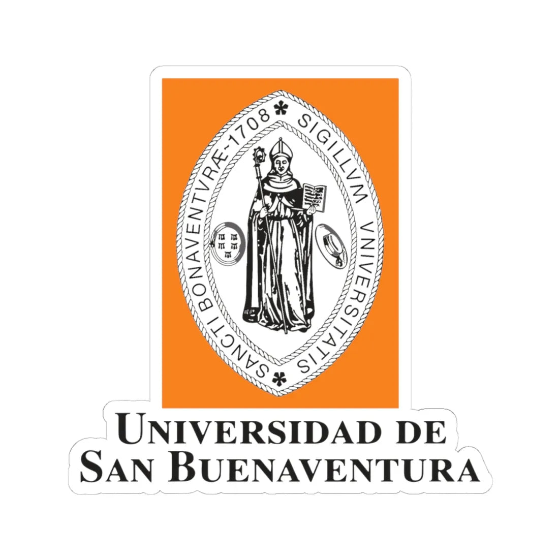 USB Logo (Colombia) (Coat of Arms) STICKER Vinyl Kiss-Cut Decal 4 Inch White - The Sticker Space