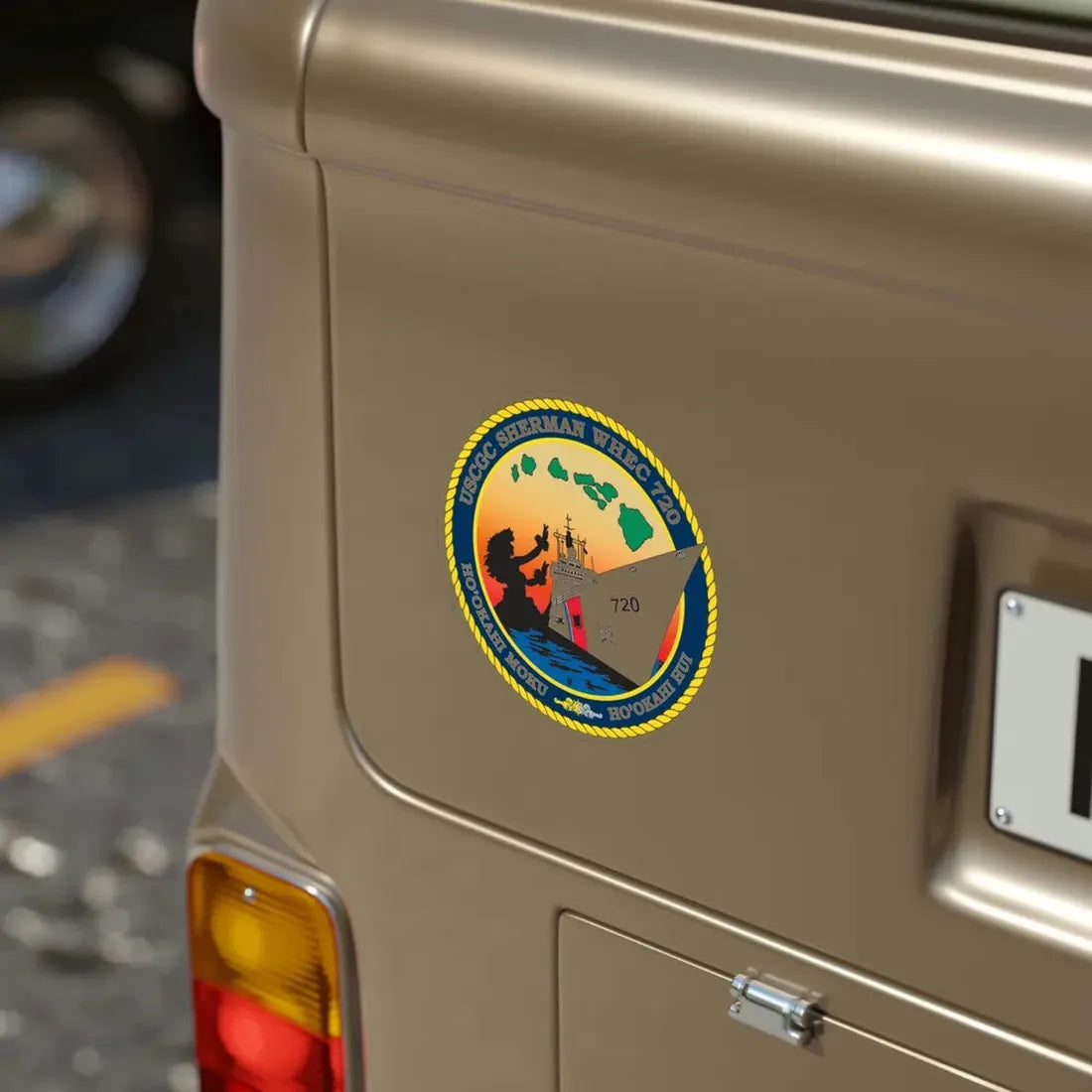 USCCG Sherman (U.S. Coast Guard) Transparent STICKER Die-Cut Vinyl Decal - The Sticker Space