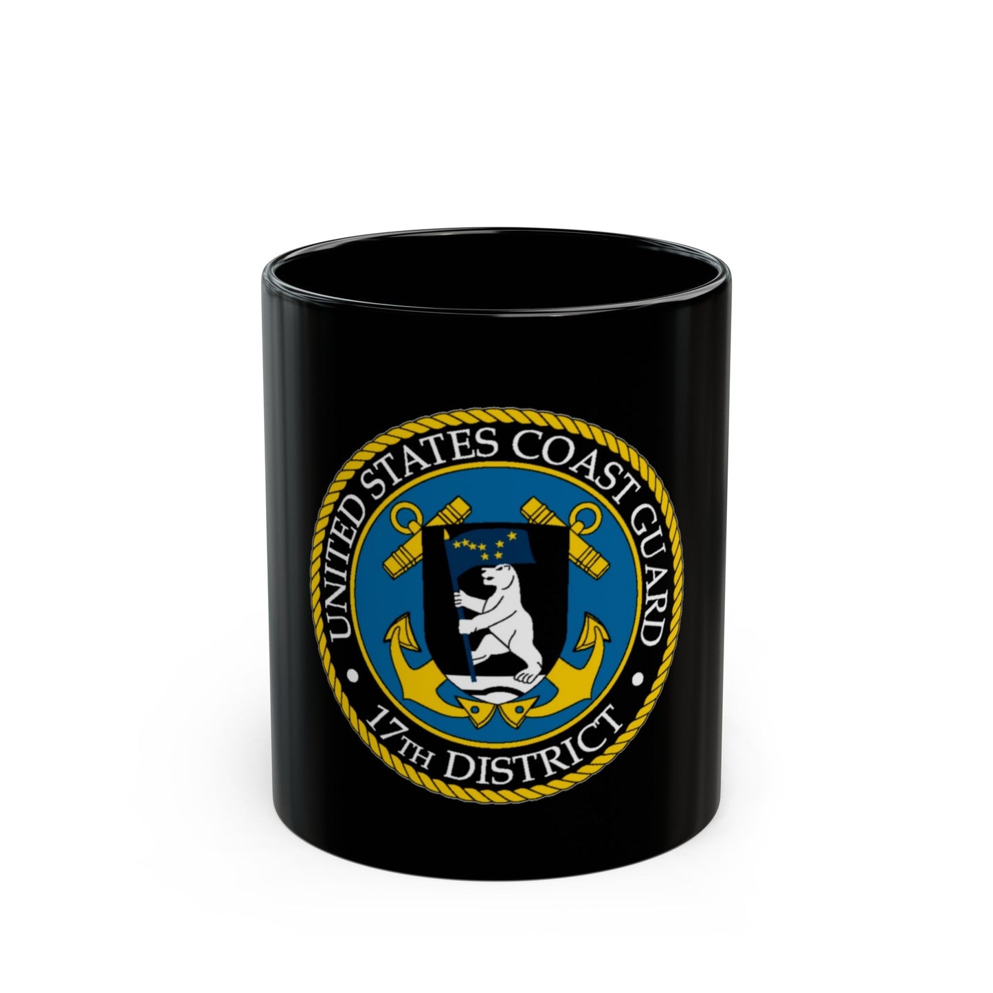 USCG 17th District (U.S. Coast Guard) Black Coffee Mug-11oz-The Sticker Space