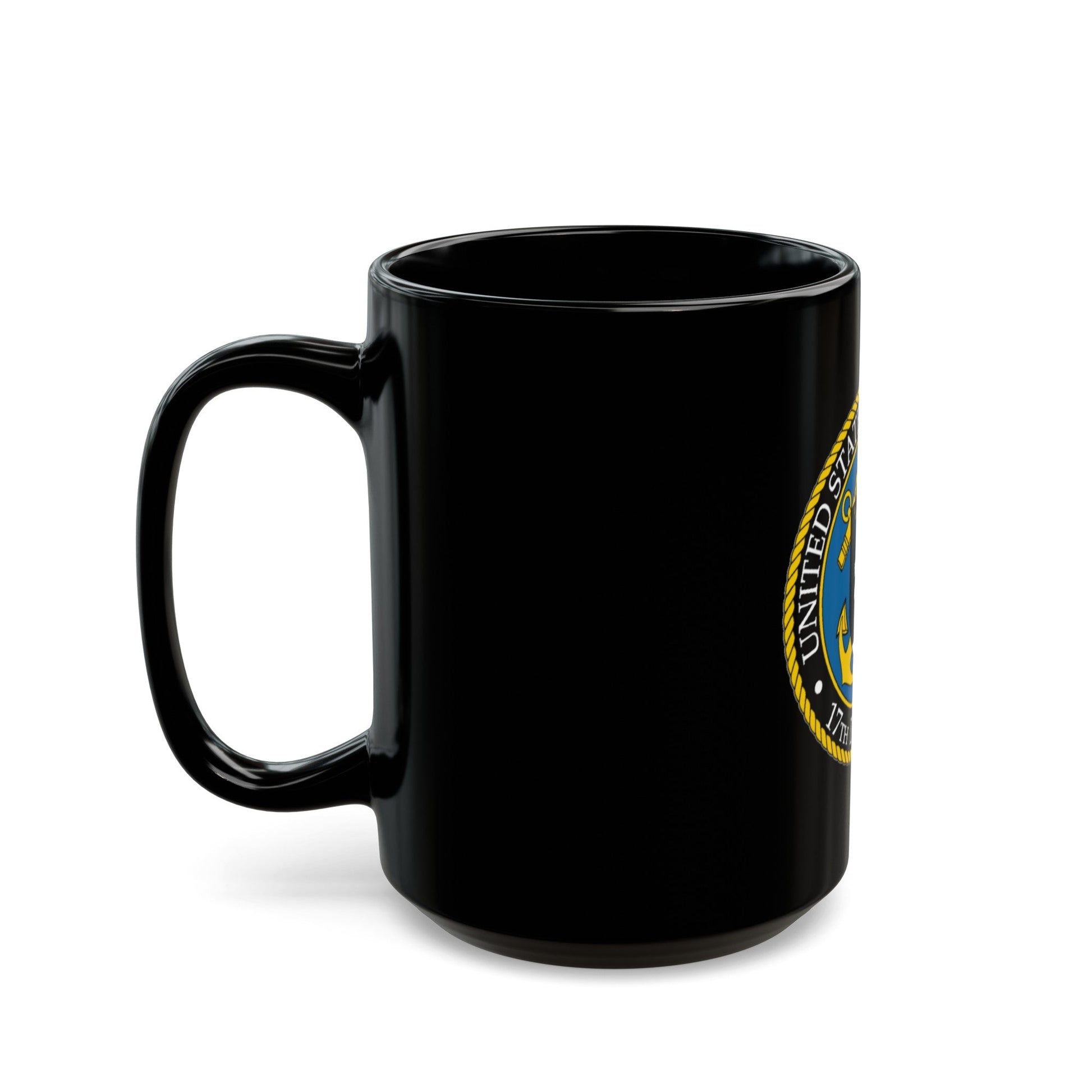 USCG 17th District (U.S. Coast Guard) Black Coffee Mug-The Sticker Space