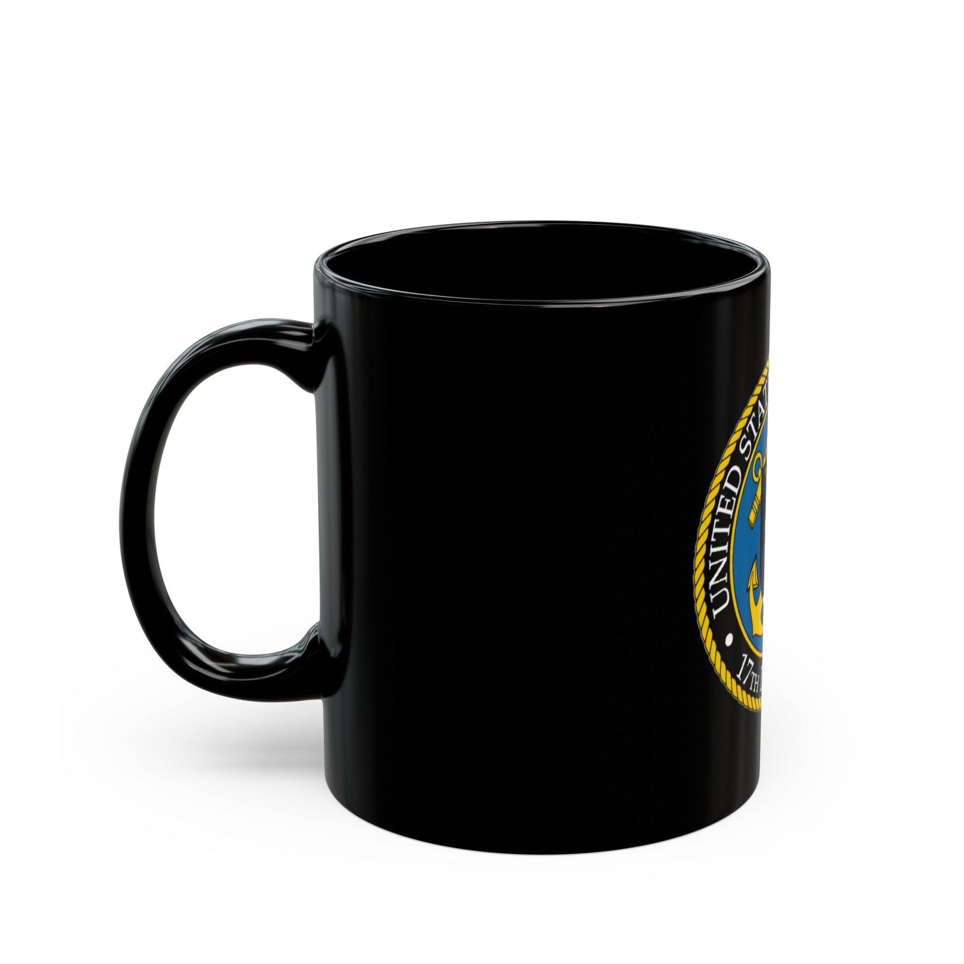 USCG 17th District (U.S. Coast Guard) Black Coffee Mug-The Sticker Space