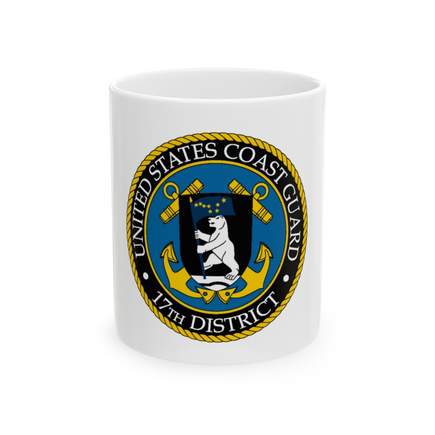 USCG 17th District (U.S. Coast Guard) White Coffee Mug-11oz-The Sticker Space