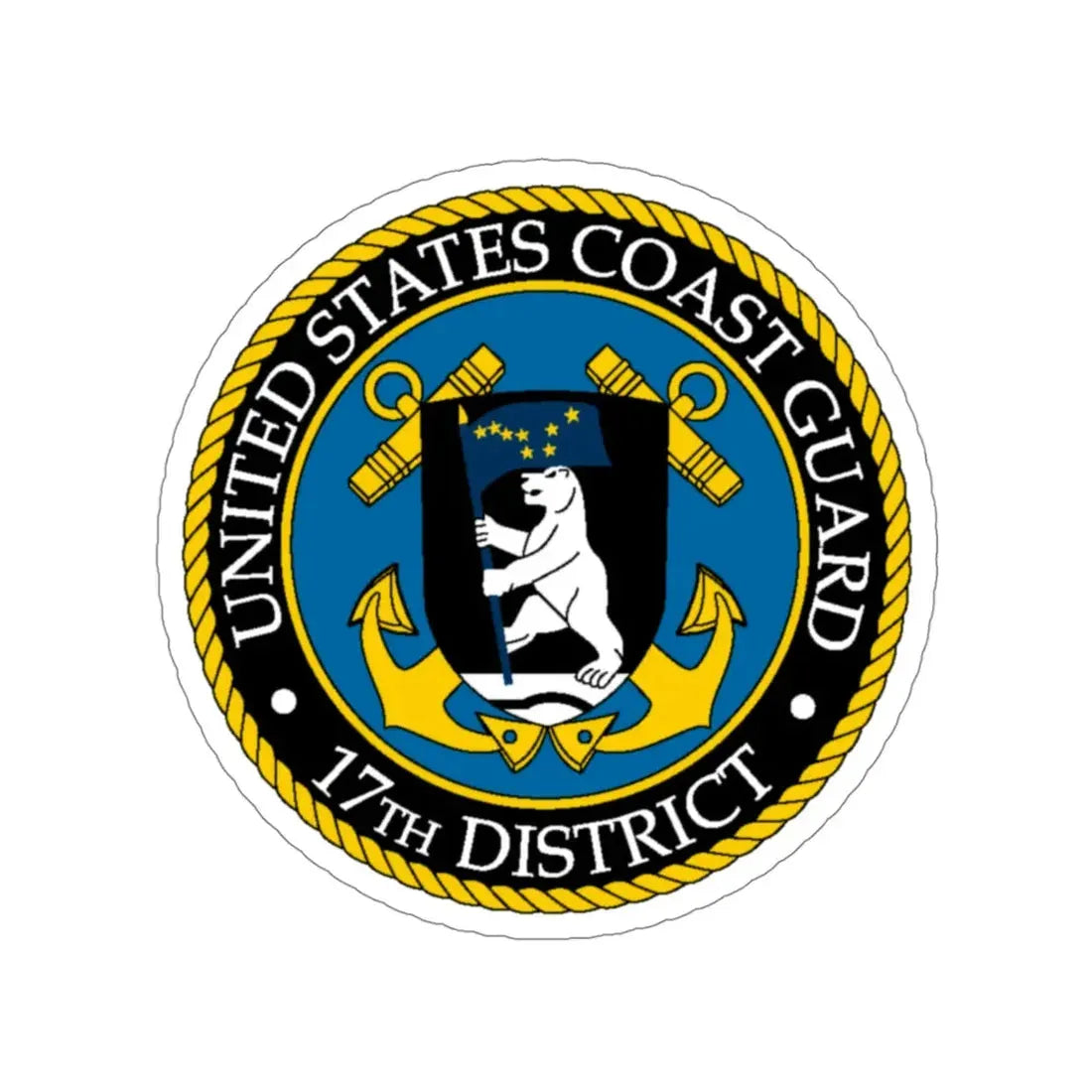 USCG 17th District (U.S. Coast Guard) STICKER Vinyl Die-Cut Decal 4 Inch - The Sticker Space