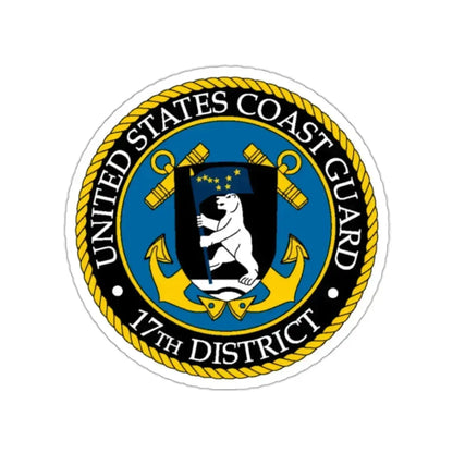 USCG 17th District (U.S. Coast Guard) STICKER Vinyl Kiss-Cut Decal 2 Inch White - The Sticker Space