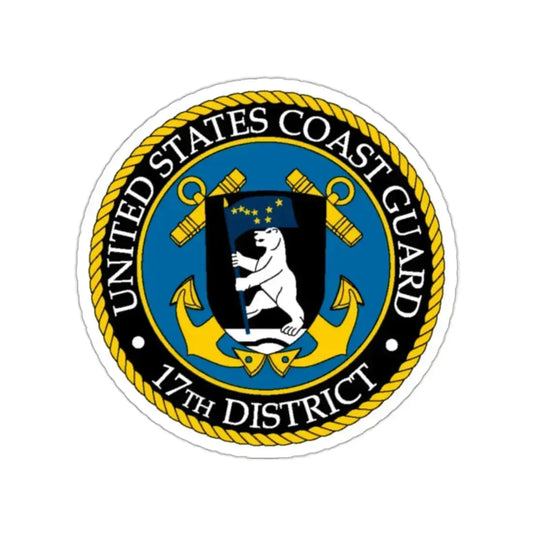 USCG 17th District (U.S. Coast Guard) STICKER Vinyl Kiss-Cut Decal 2 Inch White - The Sticker Space