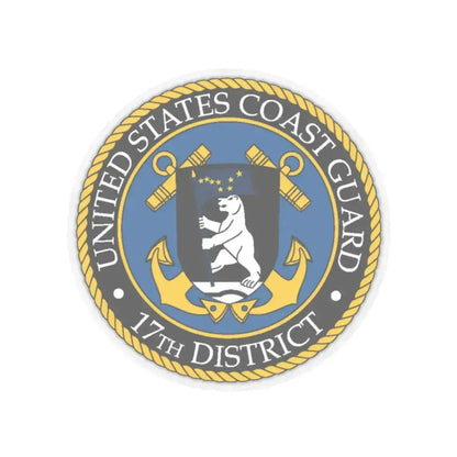 USCG 17th District (U.S. Coast Guard) STICKER Vinyl Kiss-Cut Decal 4 Inch Transparent - The Sticker Space