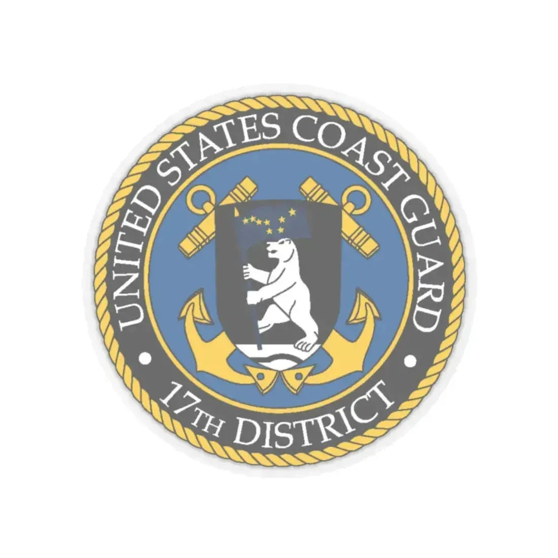 USCG 17th District (U.S. Coast Guard) STICKER Vinyl Kiss-Cut Decal 6 Inch Transparent - The Sticker Space