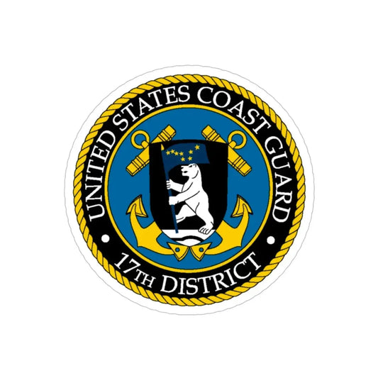 USCG 17th District (U.S. Coast Guard) Transparent STICKER Die-Cut Vinyl Decal 6 Inch - The Sticker Space