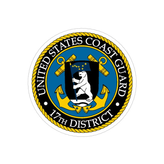 USCG 17th District (U.S. Coast Guard) Transparent STICKER Die-Cut Vinyl Decal 6 Inch - The Sticker Space