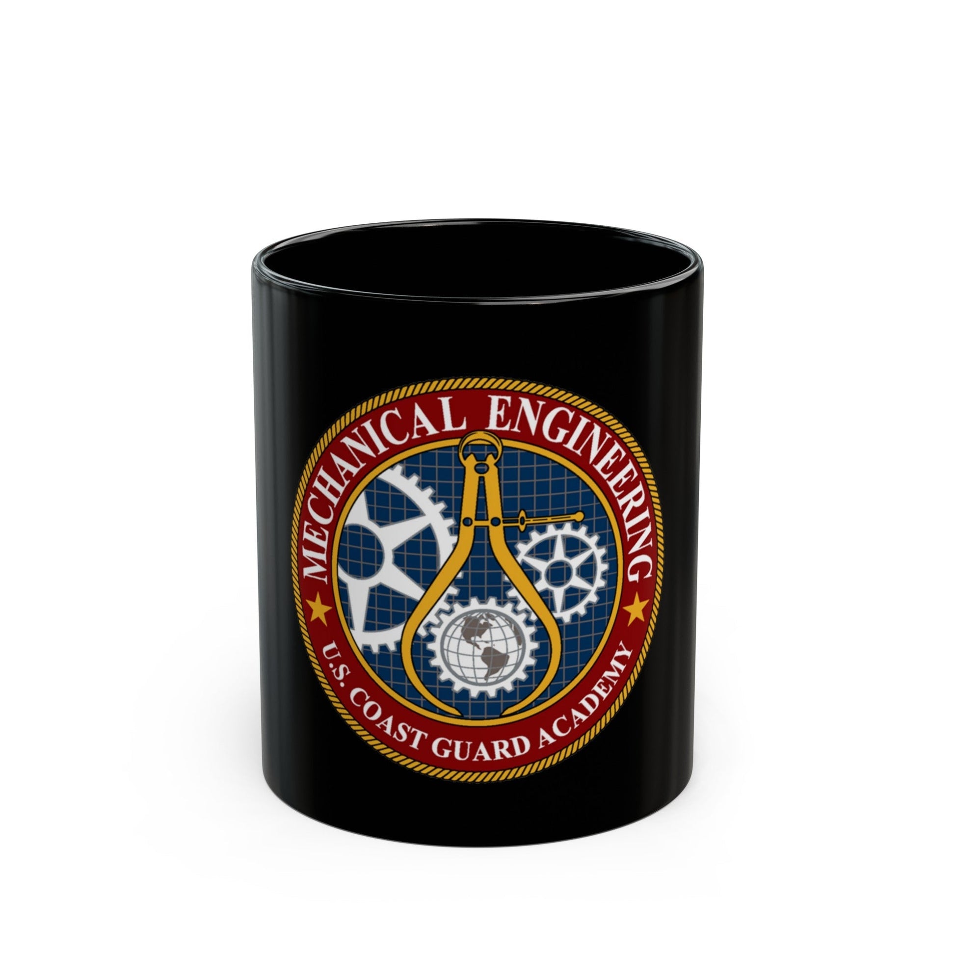 USCG Acad Mech Engineering (U.S. Coast Guard) Black Coffee Mug-11oz-The Sticker Space