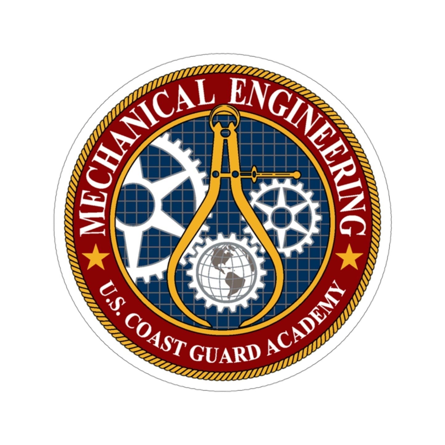 USCG Acad Mech Engineering (U.S. Coast Guard) STICKER Vinyl Die-Cut Decal-3 Inch-The Sticker Space