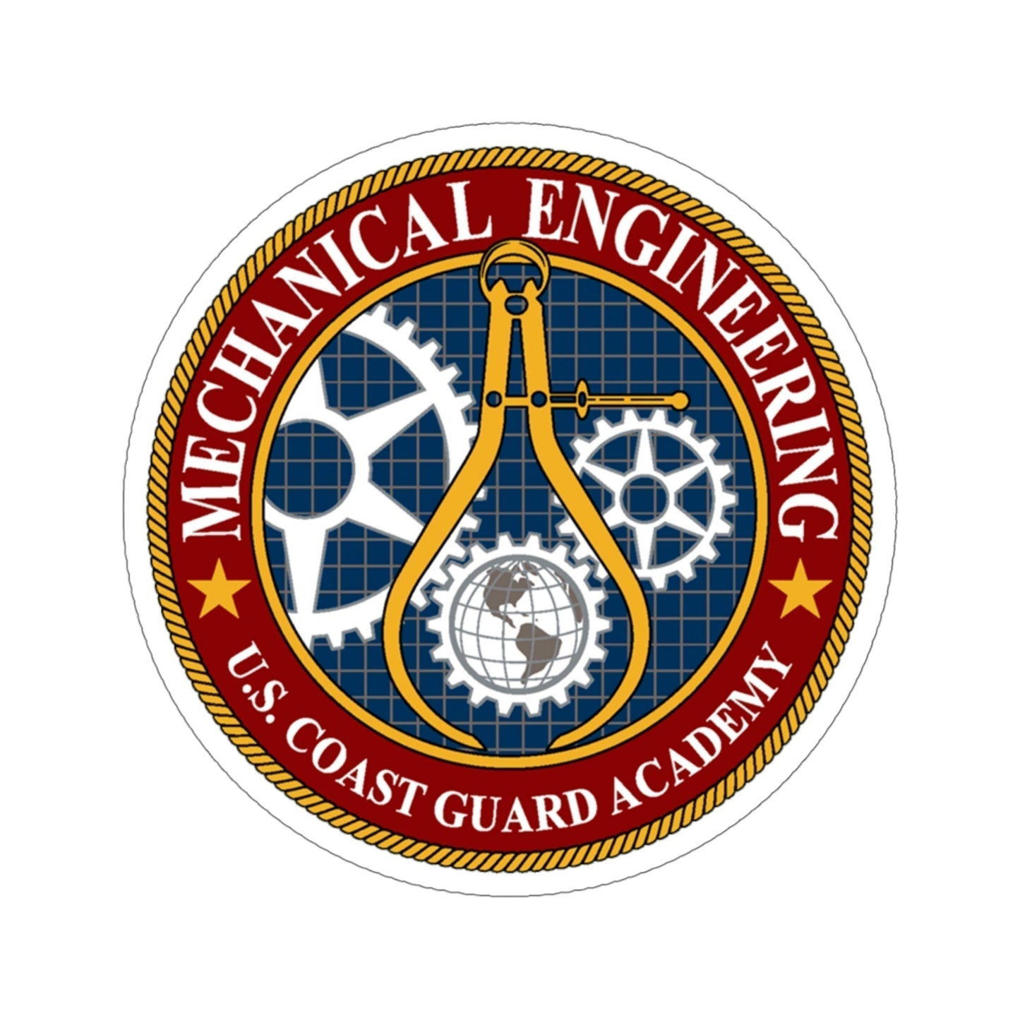 USCG Acad Mech Engineering (U.S. Coast Guard) STICKER Vinyl Die-Cut Decal-5 Inch-The Sticker Space