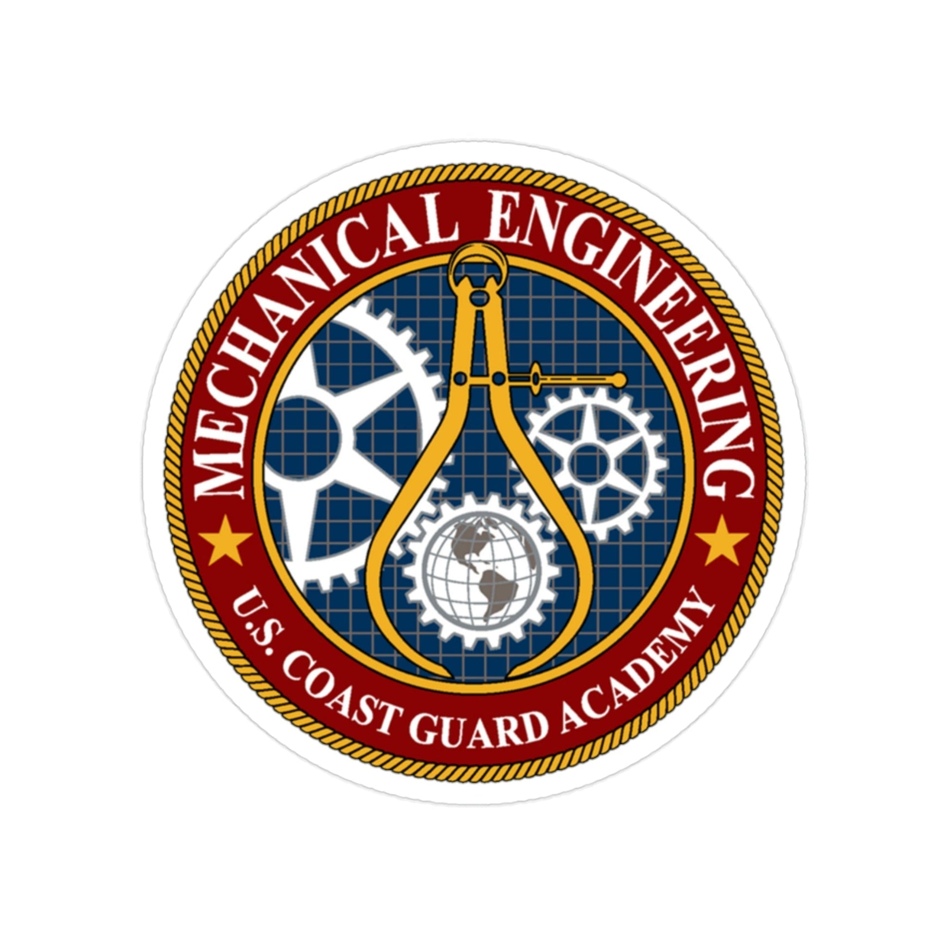 USCG Acad Mech Engineering (U.S. Coast Guard) Transparent STICKER Die-Cut Vinyl Decal-2 Inch-The Sticker Space