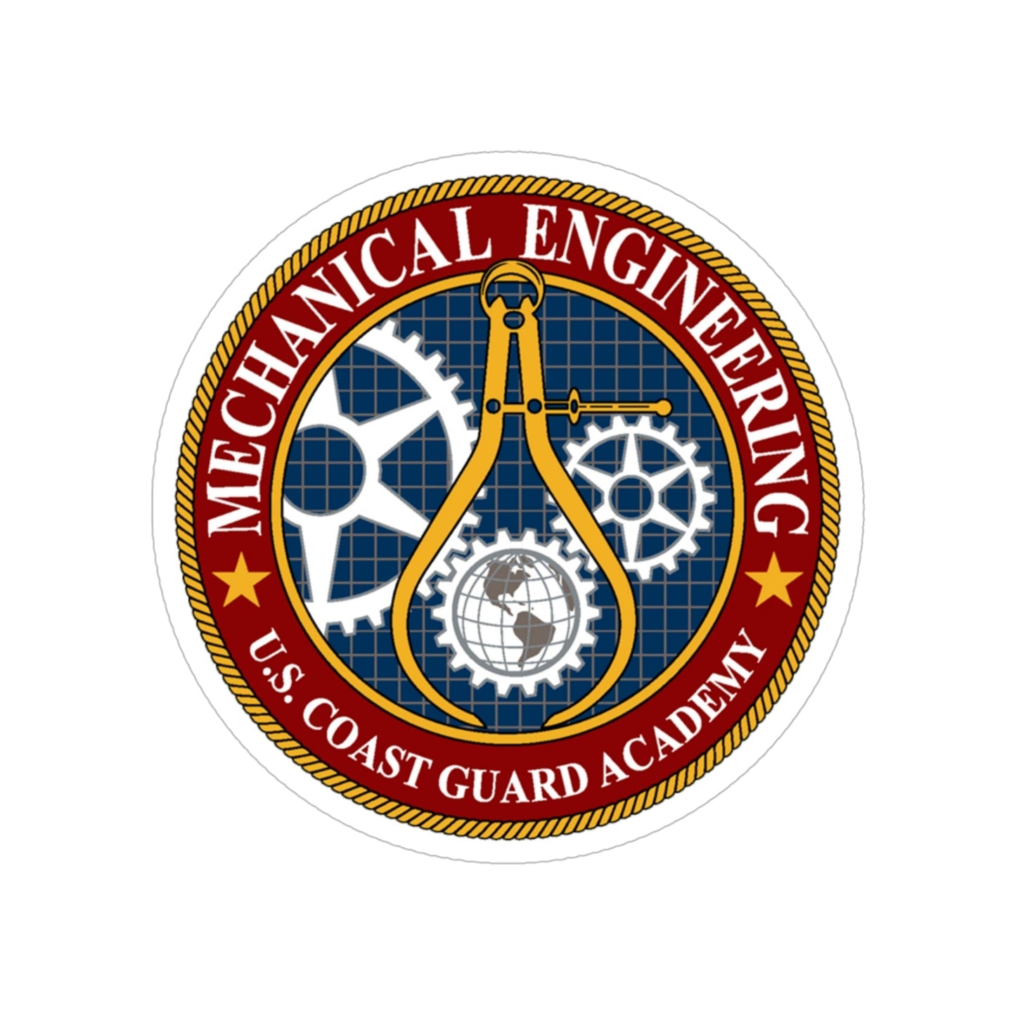 USCG Acad Mech Engineering (U.S. Coast Guard) Transparent STICKER Die-Cut Vinyl Decal-5 Inch-The Sticker Space