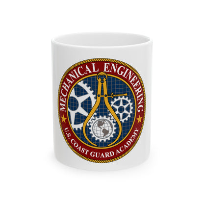 USCG Acad Mech Engineering (U.S. Coast Guard) White Coffee Mug-11oz-The Sticker Space