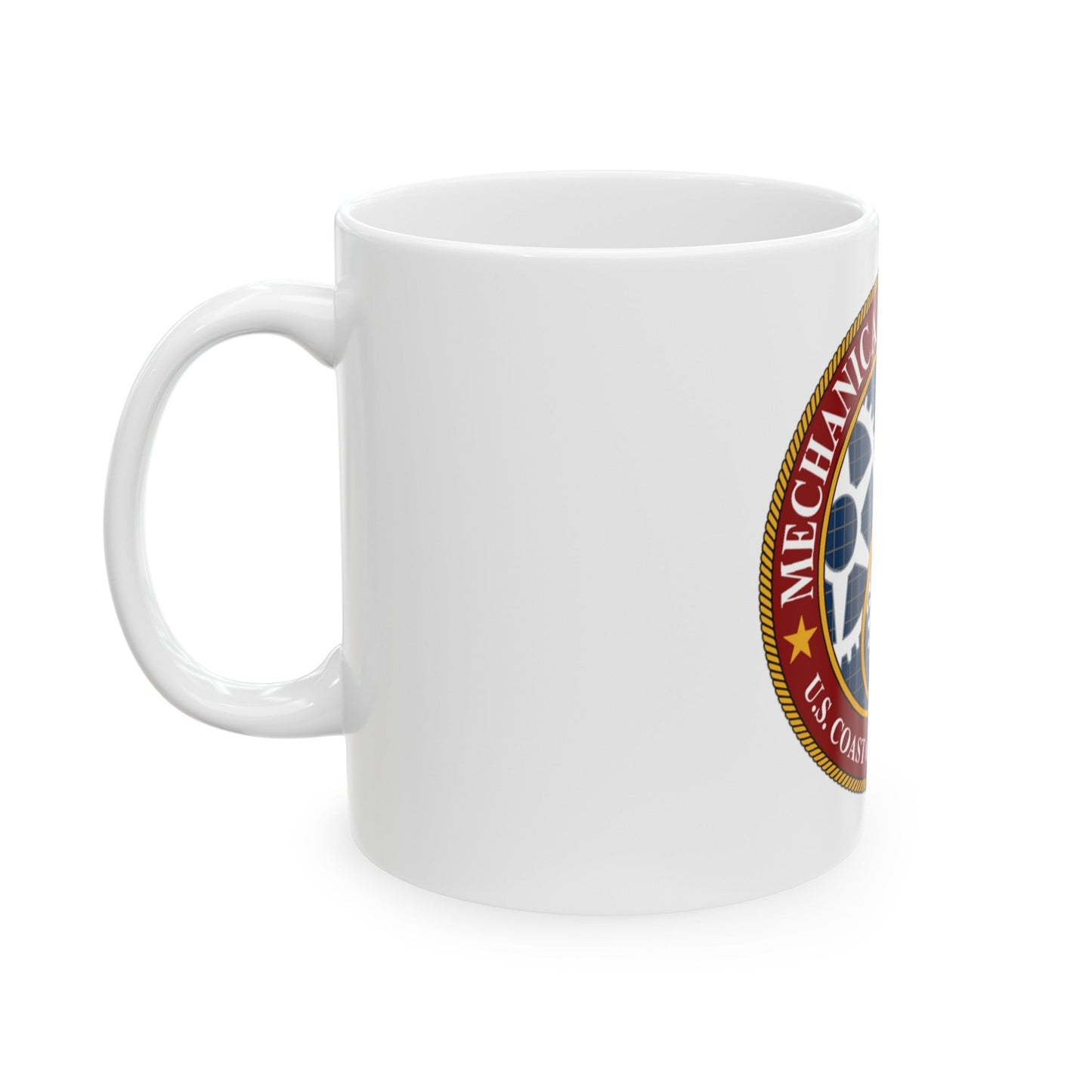 USCG Acad Mech Engineering (U.S. Coast Guard) White Coffee Mug-The Sticker Space