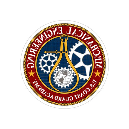 USCG Acad Mech Engineering (U.S. Coast Guard) REVERSE PRINT Transparent Die-Cut STICKER 6 Inch Die-Cut Transparent - The Sticker Space