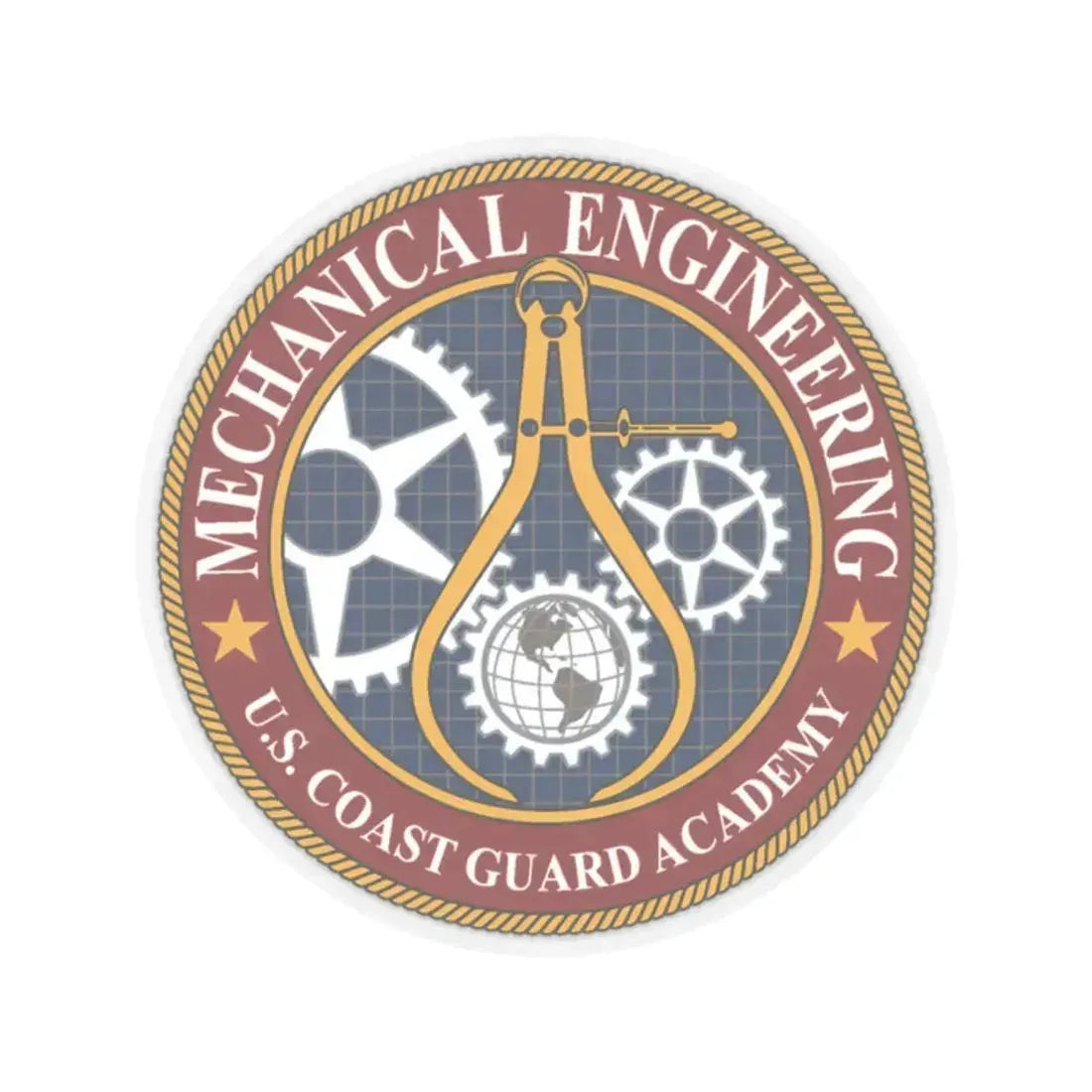 USCG Acad Mech Engineering (U.S. Coast Guard) STICKER Vinyl Kiss-Cut Decal 2 Inch Transparent - The Sticker Space