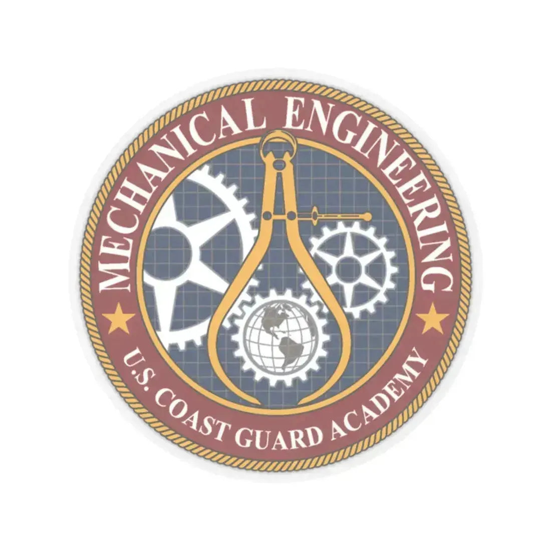 USCG Acad Mech Engineering (U.S. Coast Guard) STICKER Vinyl Kiss-Cut Decal 2 Inch Transparent - The Sticker Space