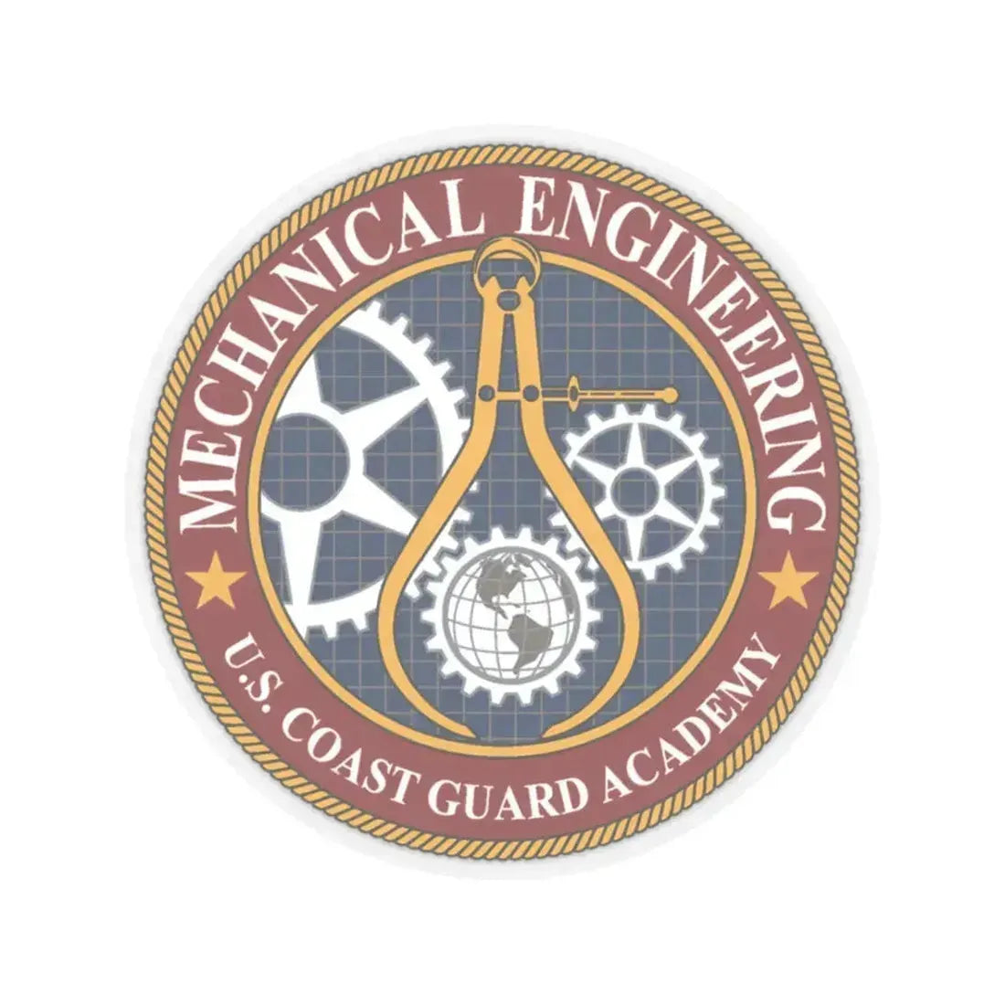 USCG Acad Mech Engineering (U.S. Coast Guard) STICKER Vinyl Kiss-Cut Decal 3 Inch Transparent - The Sticker Space