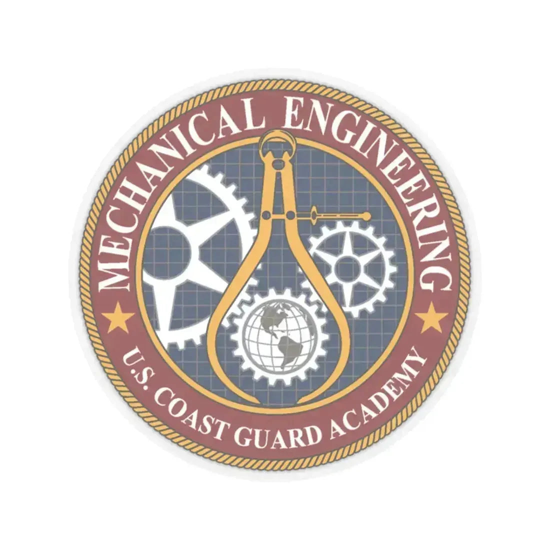 USCG Acad Mech Engineering (U.S. Coast Guard) STICKER Vinyl Kiss-Cut Decal 3 Inch Transparent - The Sticker Space