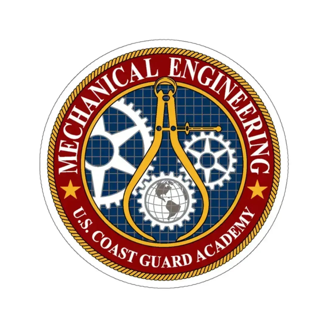USCG Acad Mech Engineering (U.S. Coast Guard) STICKER Vinyl Kiss-Cut Decal 4 Inch White - The Sticker Space