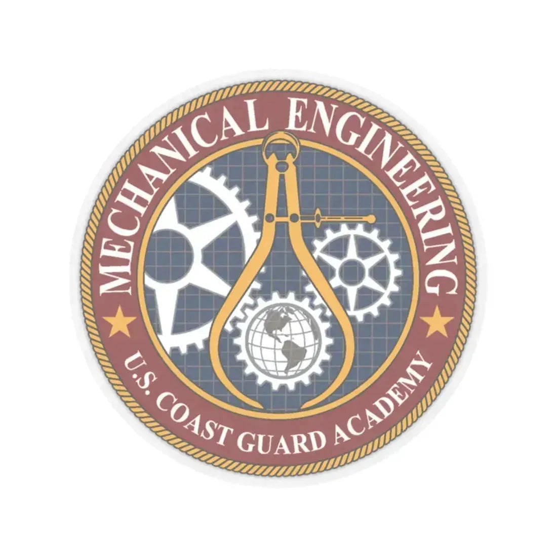 USCG Acad Mech Engineering (U.S. Coast Guard) STICKER Vinyl Kiss-Cut Decal 6 Inch Transparent - The Sticker Space