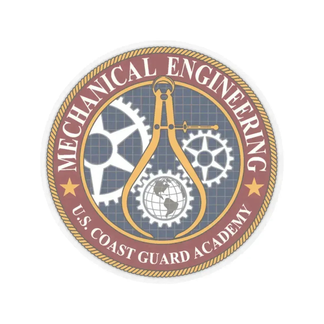 USCG Acad Mech Engineering (U.S. Coast Guard) STICKER Vinyl Kiss-Cut Decal 6 Inch Transparent - The Sticker Space