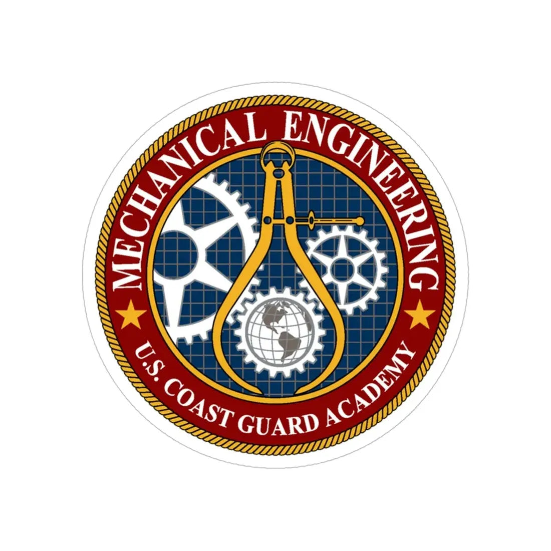 USCG Acad Mech Engineering (U.S. Coast Guard) Transparent STICKER Die-Cut Vinyl Decal 5 Inch - The Sticker Space